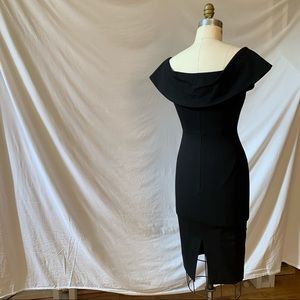 Babaton off shoulder black dress